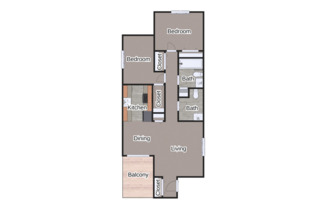 2 beds, 1.5 baths, 907 sqft, $805