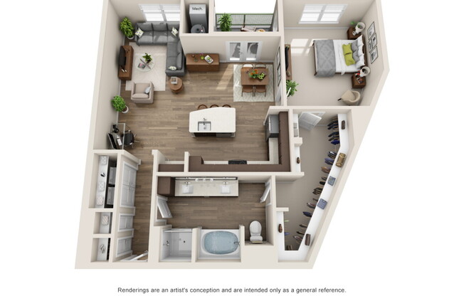 1 bed, 1 bath, 1,018 sqft, $2,354