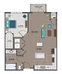 1 bed, 1 bath, 752 sqft, $1,860
