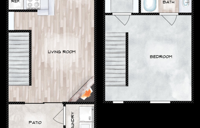 1 bed, 1 bath, 700 sqft, $944