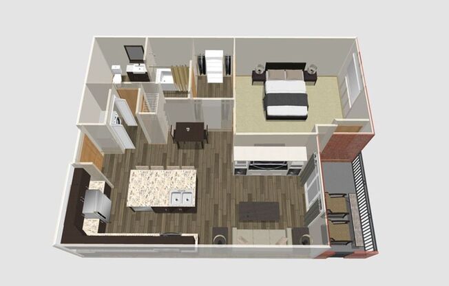 1 bed, 1 bath, 821 sqft, $1,765, Unit 104-313