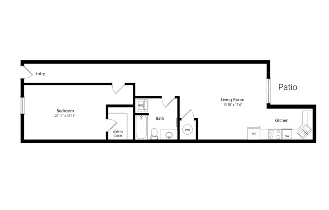 1 bed, 1 bath, 810 sqft, $1,539, Unit 149