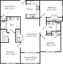 3 beds, 2 baths, 1,317 sqft, $1,641