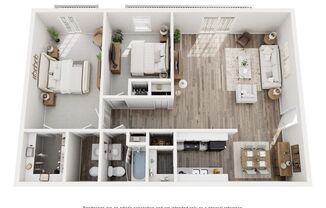 2 beds, 1.5 baths, 1,000 sqft, $1,200, Unit 1104