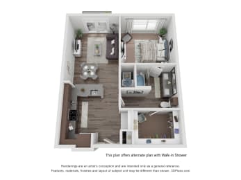 1 bed, 1 bath, 752 sqft, $1,680