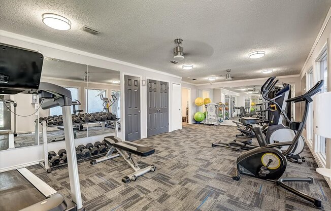 our apartments have a gym with plenty of equipment