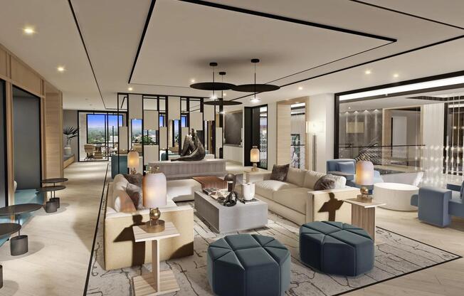 Coworking space with comfortable seating areas and complimentary high-speed Wi-Fi.