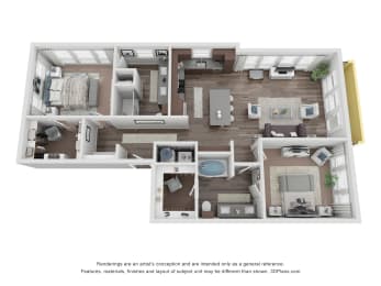 2 beds, 2 baths, 1,189 sqft, $2,111