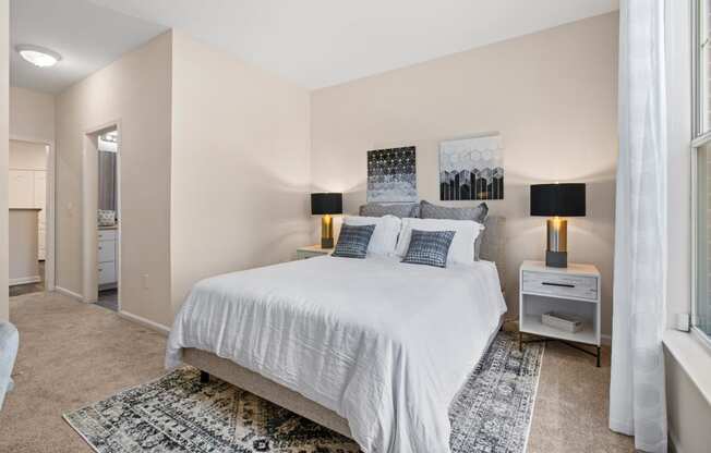 Master bedroom at Alden Place at South Square, Durham