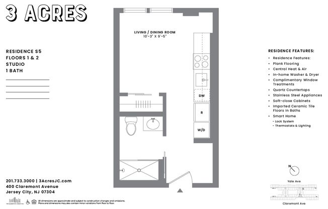 Studio, 1 bath, 289 sqft, $2,035, Unit 1040