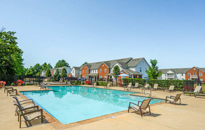 the swimming pool at our apartments