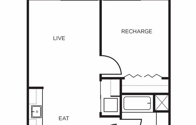 1 bed, 1 bath, 549 sqft, $1,961