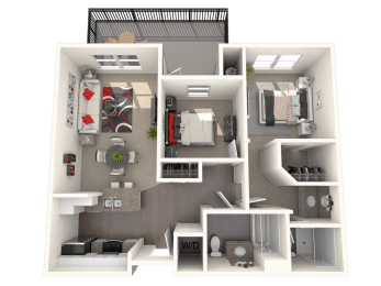 2 beds, 2 baths, 853 sqft, $2,646
