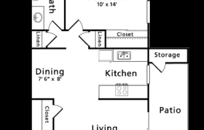 1 bed, 1 bath, 700 sqft, $1,135