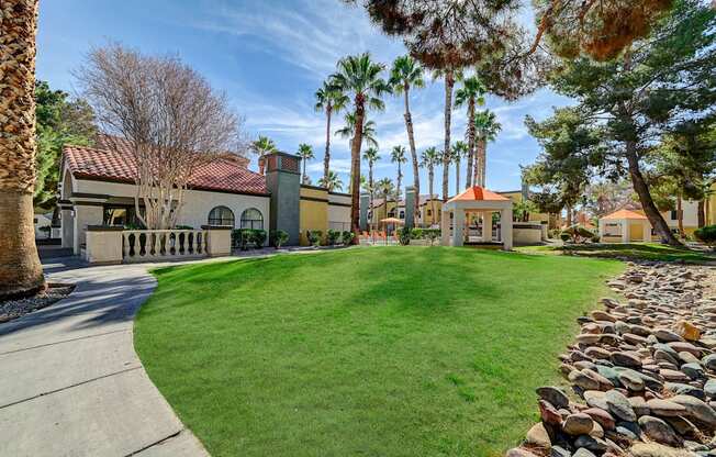 Yard at Desert Vistas Apartments, Las Vegas, Nevada, 89142