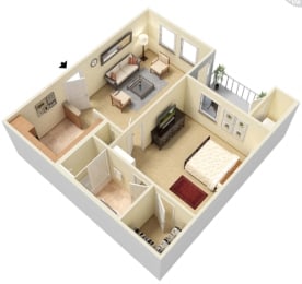 1 bed, 1 bath, 597 sqft, $1,181