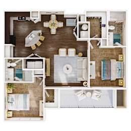 2 beds, 2 baths, 1,077 sqft, $1,528