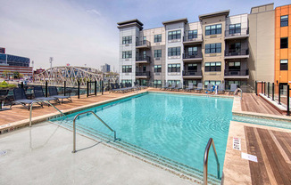 Extensive Resort Inspired Pool Deck at One Harrison, Harrison, NJ, 07029