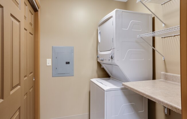 a washer and dryer in the laundry room of a home