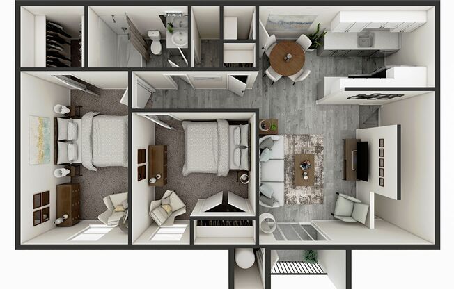 2 beds, 1 bath, 850 sqft, $899, Unit 2207