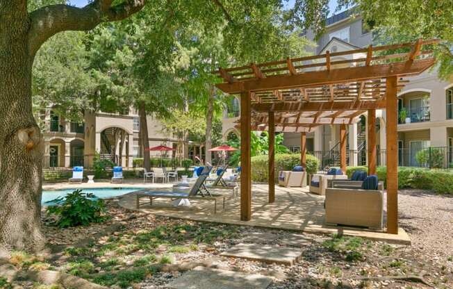 La Costa Villas in Dallas, Texas Patio with Lounge Chairs