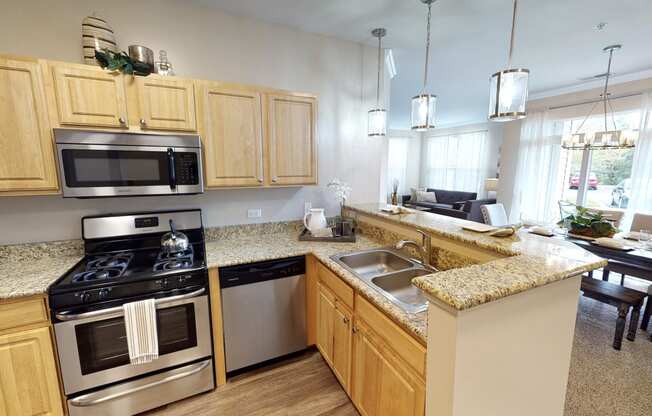 Renovated Kitchens with Breakfast Bar at Bristol Station, Naperville, IL