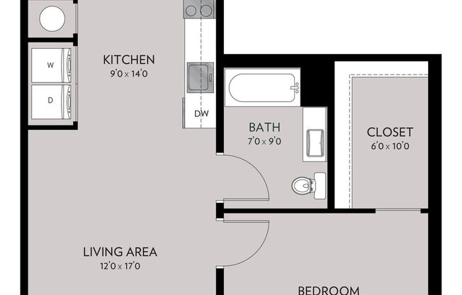 1 bed, 1 bath, 717 sqft, $1,666