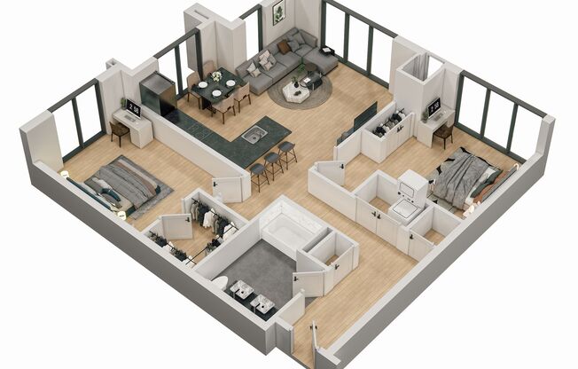 2 beds, 1 bath, 1,106 sqft, $3,206