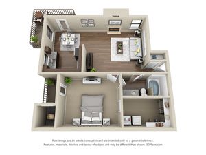 1 bed, 1 bath, 1,000 sqft, $1,799