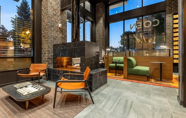 Lounge Fireplace - Coen North