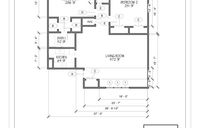 2 beds, 2 baths, 1,240 sqft, $1,245, Unit 6612-08