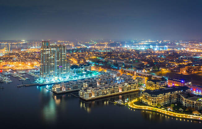 a night view of thessaloniki, greece