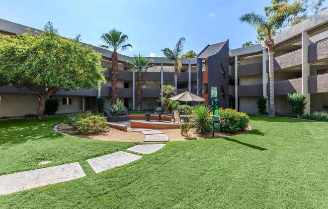 a large lawn in front of a house