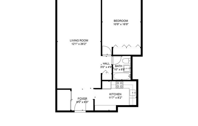 1 bed, 1 bath, $1,850