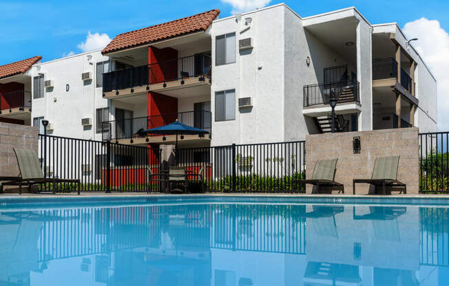 a large swimming pool infront of California Villages Pico Rivera