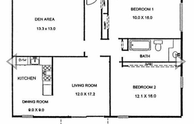2 beds, 1 bath, 1,100 sqft, $1,600, Unit G207