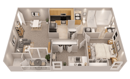 2 beds, 2 baths, 900 sqft, $1,375