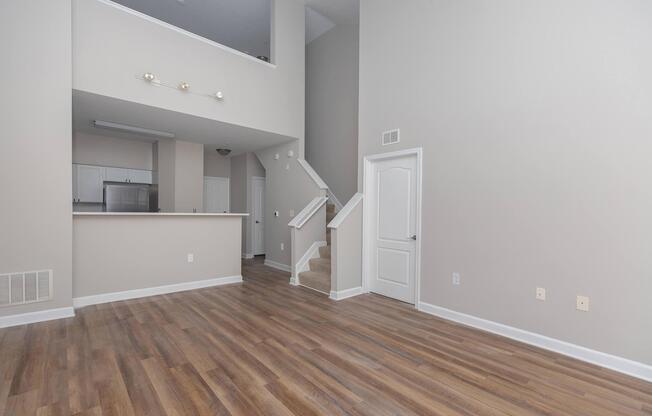 a room with a wooden floor