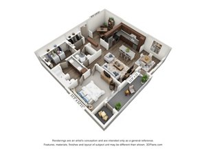 1 bed, 1.5 baths, 998 sqft, $2,160