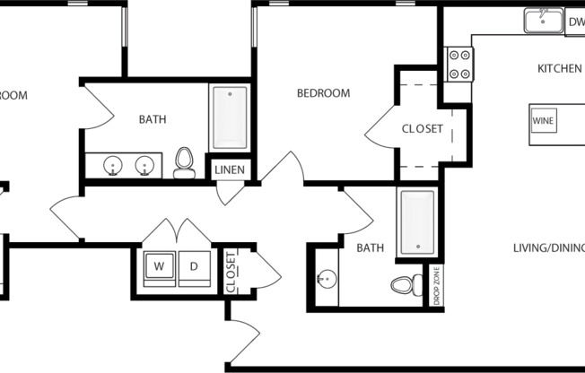 2 beds, 2 baths, 1,267 sqft, $4,135, Unit 307