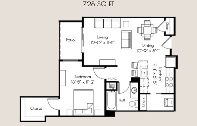 1 bed, 1 bath, 728 sqft, $1,650, Unit 8310 Globe Drive - 203