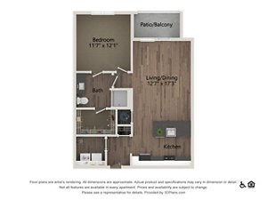1 bed, 1 bath, 753 sqft, $1,650