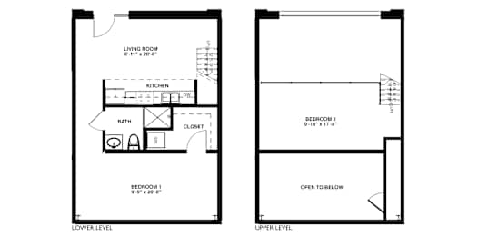 2 beds, 1 bath, 800 sqft, $999