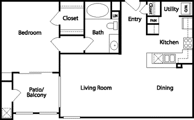 1 bed, 1 bath, 864 sqft, $2,616, Unit 338