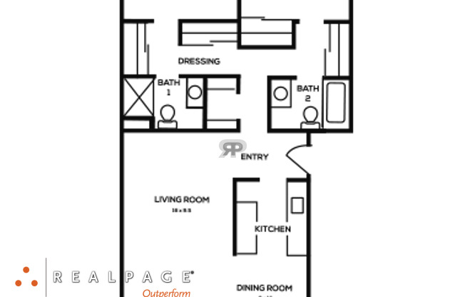 2 beds, 2 baths, 1,010 sqft, $2,995