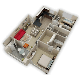 2 beds, 2 baths, 939 sqft, $1,250