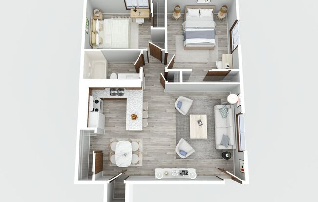 2 beds, 1 bath, 850 sqft, $1,099, Unit C111