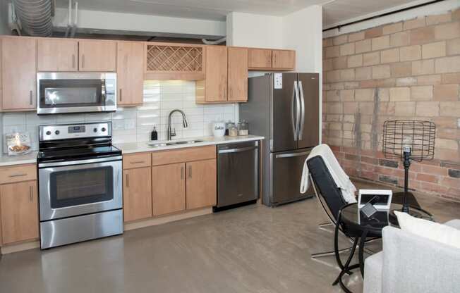 Well-Organized Kitchen at 700 Central Apartments, Minneapolis, MN