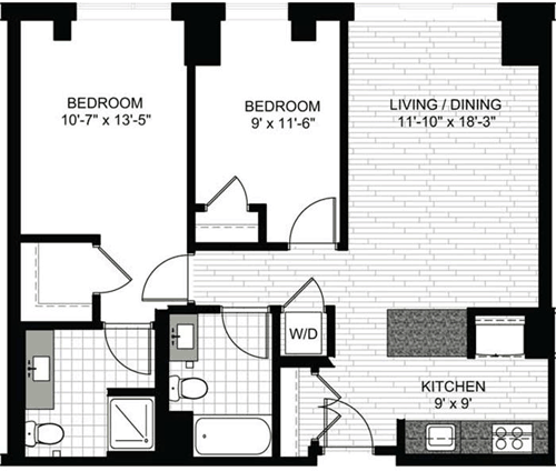 2 beds, 2 baths, 924 sqft, $3,895, Unit 0714