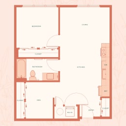 1 bed, 1 bath, 687 sqft, $1,720